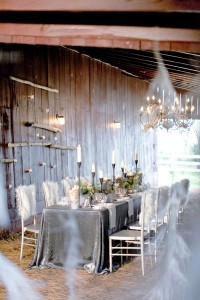 Winter Barn Wedding Reception